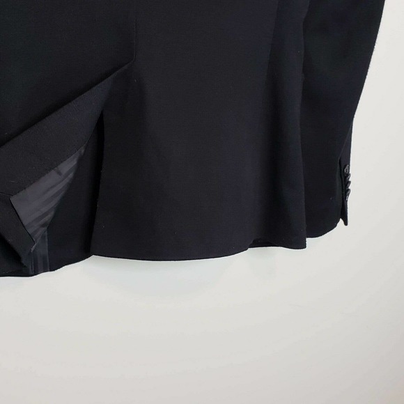 Zara Man Blazer Faux Leather Sleeves Black S - Picture 8 of 10